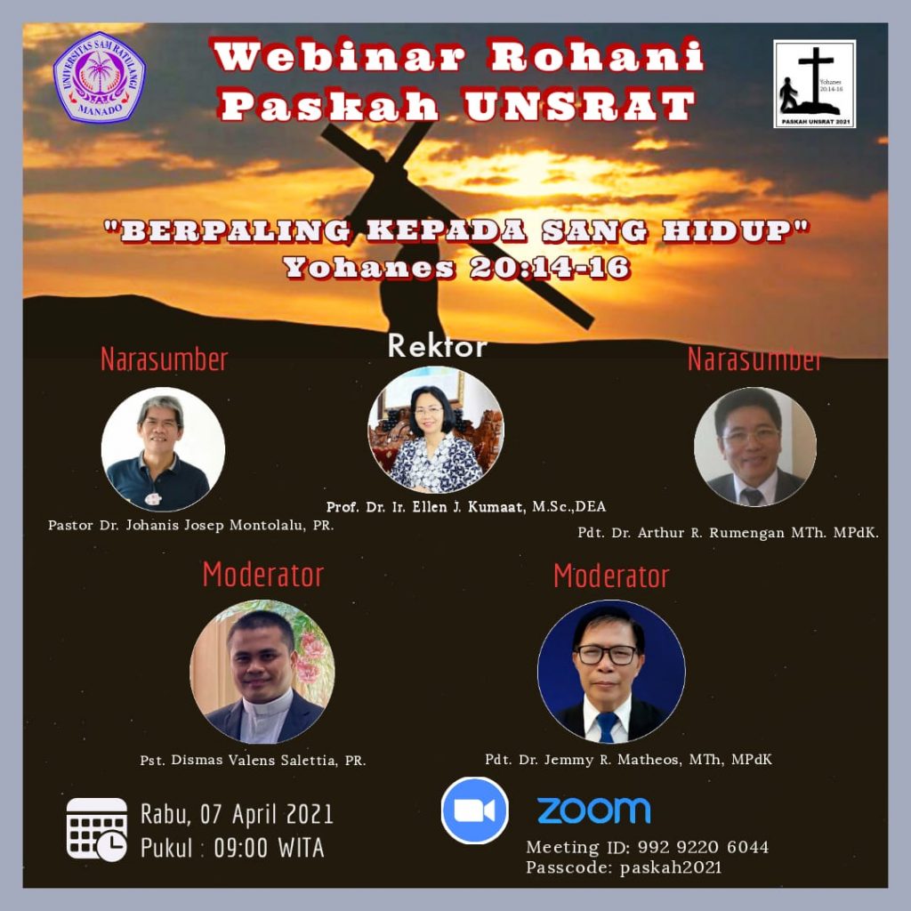 Poster Webinar Rohani Paskah Unsrat